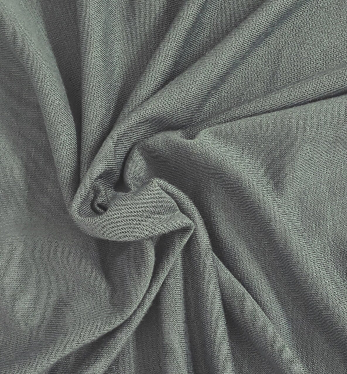 1 Yard Steel Gray Supima Cotton Modal Spandex French Terry Fabric